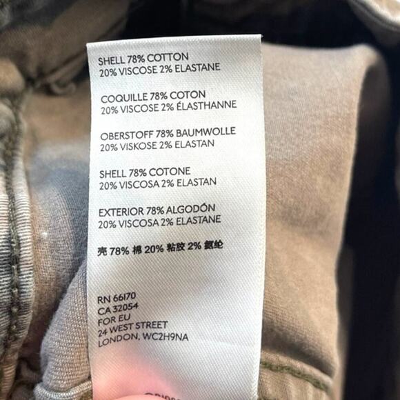 Anthropologie Women's Mavis Mid-rise Utility Pants Size 27 Camo Embroidered Boho - Picture 13 of 13